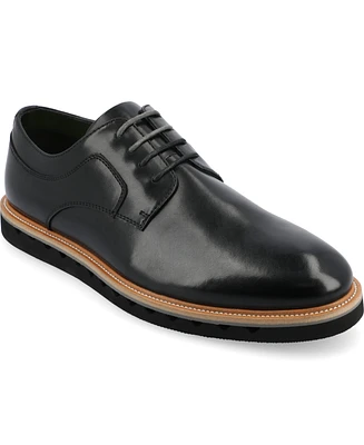 Vance Co. Men's William Tru Comfort Foam Plain Toe Lace-Up Derby Shoes