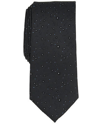 Bar Iii Men's White-Dot Floral Tie, Created for Macy's