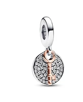 Pandora Two-Tone Key To Happiness Double Dangle Charm