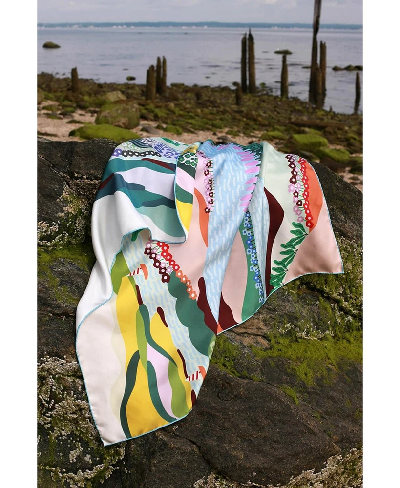 Jessie Zhao New York Double Sided Silk Scarf Of Summer