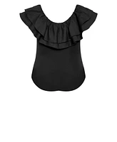 City Chic Women's Frill Shoulder Bodysuit