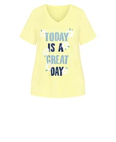 Plus Size Short Sleeve Great Day Sleep Top