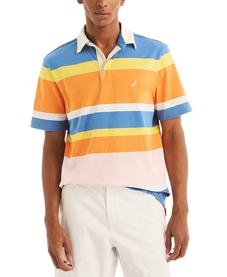 Nautica Men's Classic-Fit Striped Rugby Polo Shirt