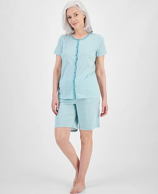 Charter Club Women's 2-Pc. Cotton Bermuda Short Pajamas Set, Created for Macy's