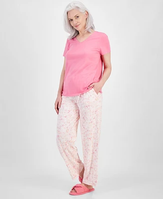 Charter Club Women's Printed Drawstring Pajama Pants, Created for Macy's