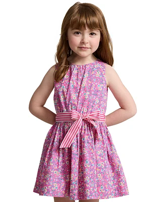 Polo Ralph Lauren Toddler and Little Girls Floral Cotton Poplin Dress