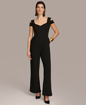 Donna Karan Women's Cutout-Sleeve Sweetheart Jumpsuit