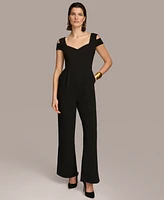 Donna Karan Women's Cutout-Sleeve Sweetheart Jumpsuit