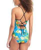 Bar Iii Women's V-Wire One-Piece Swimsuit, Created for Macy's