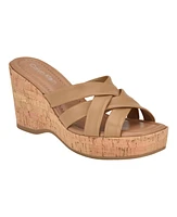 Calvin Klein Women's Hayes Slip-On Cork Wedge Sandals