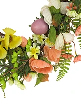 National Tree Company 22" Ferns and Flowers Easter Wreath