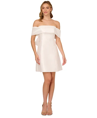 Adrianna Papell Women's Mikado Bow-Back Cocktail Dress