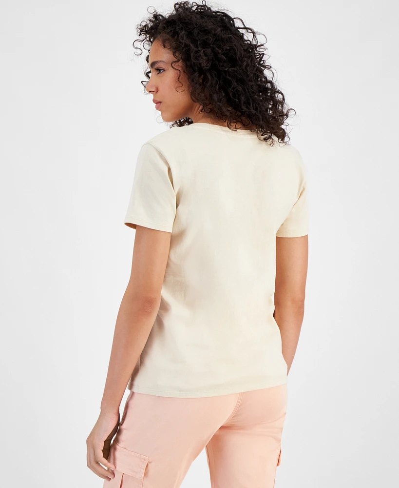 Guess Women's Fuji Embellished Short-Sleeve Cotton T-Shirt
