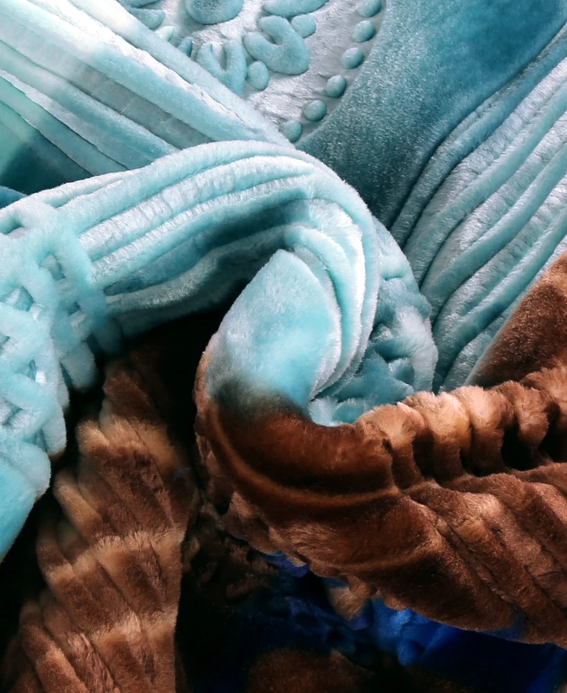 Nestl Printed Faux Mink Weighted Blanket, 9 lbs, Queen