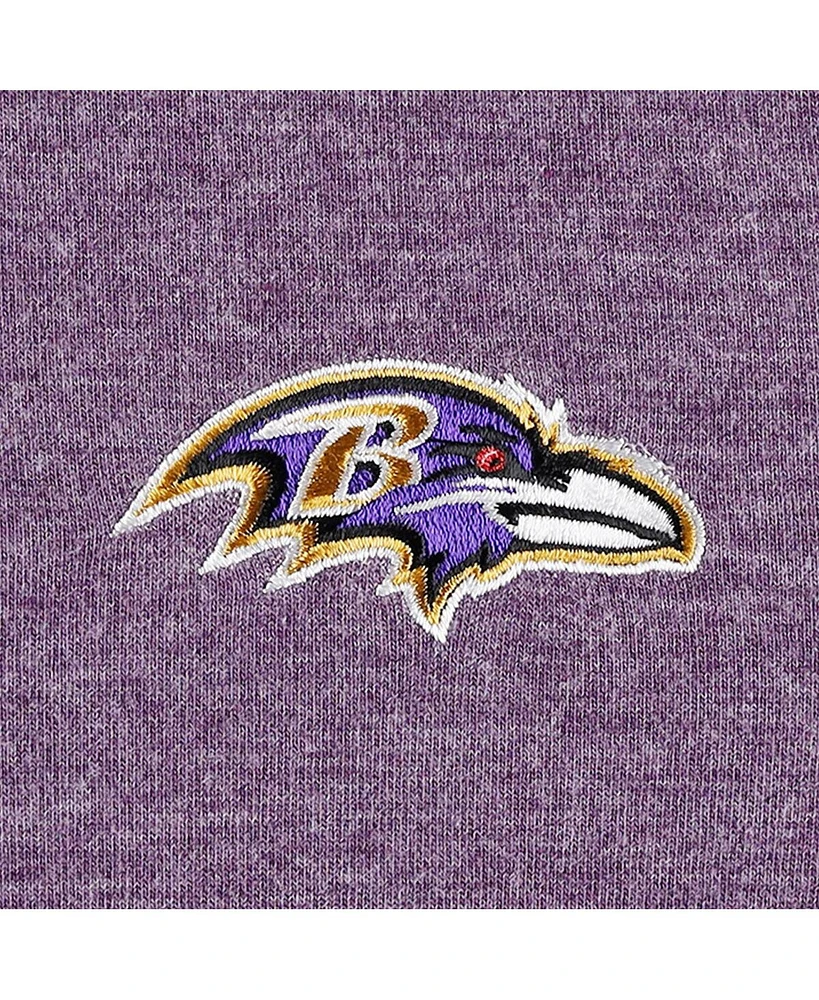 Women's Tommy Bahama Heathered Purple Baltimore Ravens Sport Sun Fade Full-Zip Sweatshirt