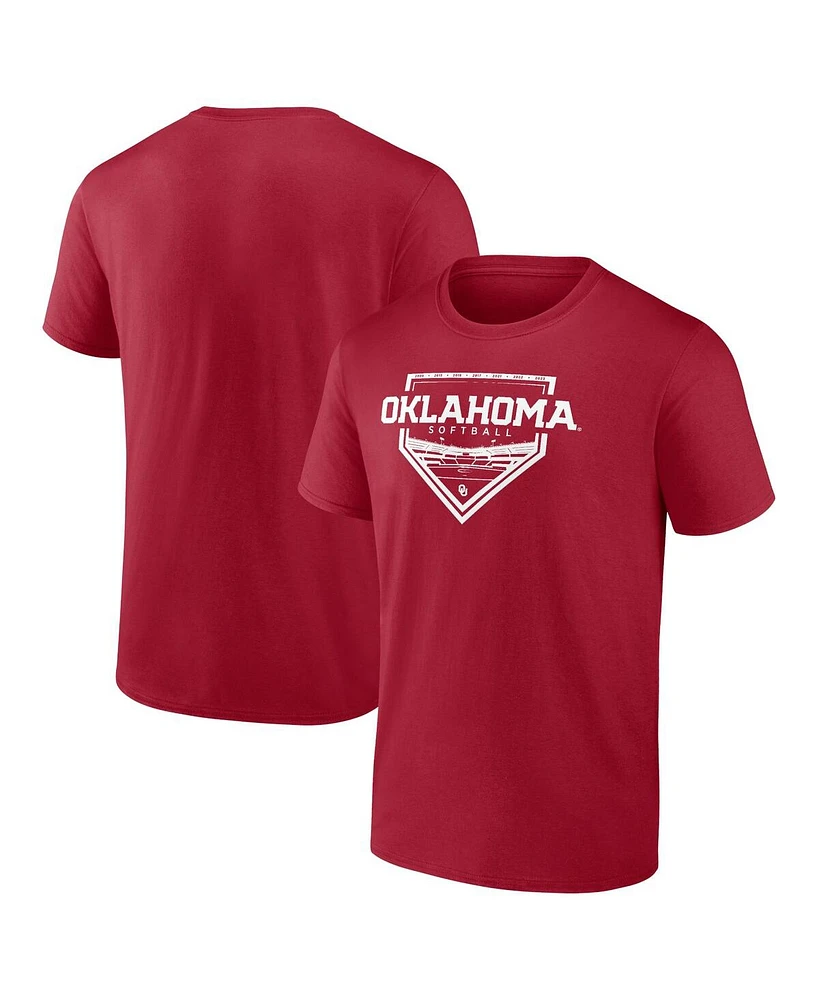 Men's Fanatics Crimson Oklahoma Sooners 2024 Softball Fan T-shirt