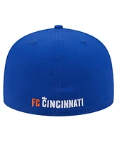 Men's New Era White, Blue Fc Cincinnati 2024 Kick Off Collection 59FIFTY Fitted Hat