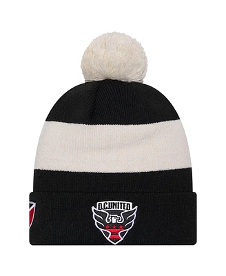Men's New Era Black D.c. United 2024 Kick Off Collection Cuffed Knit Hat with Pom