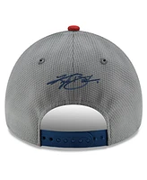 Men's New Era Gray, Navy Kyle Busch Salute 9FORTY Adjustable Hat