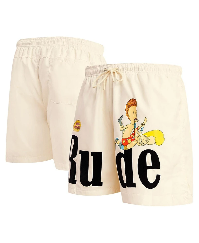 Men's Freeze Max Cream Beavis and Butt-Head Rude Woven Shorts