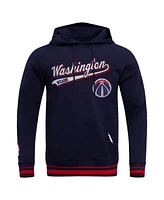 Men's Pro Standard Navy Washington Wizards Script Tail Pullover Hoodie