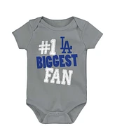 Baby Boys and Girls Fanatics Los Angeles Dodgers Fan Pennant 3-Pack Bodysuit Set