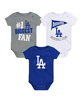 Baby Boys and Girls Fanatics Los Angeles Dodgers Fan Pennant 3-Pack Bodysuit Set