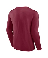 Men's Fanatics Burgundy Colorado Avalanche Strike the Goal Long Sleeve T-shirt