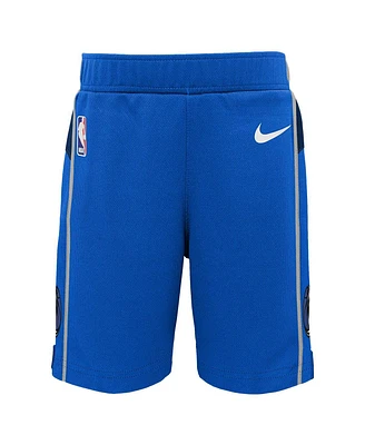 Toddler Boys and Girls Nike Blue Dallas Mavericks Icon Replica Shorts