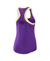 Women's Wear by Erin Andrews Purple Lsu Tigers Open Hole Razorback Tank Top