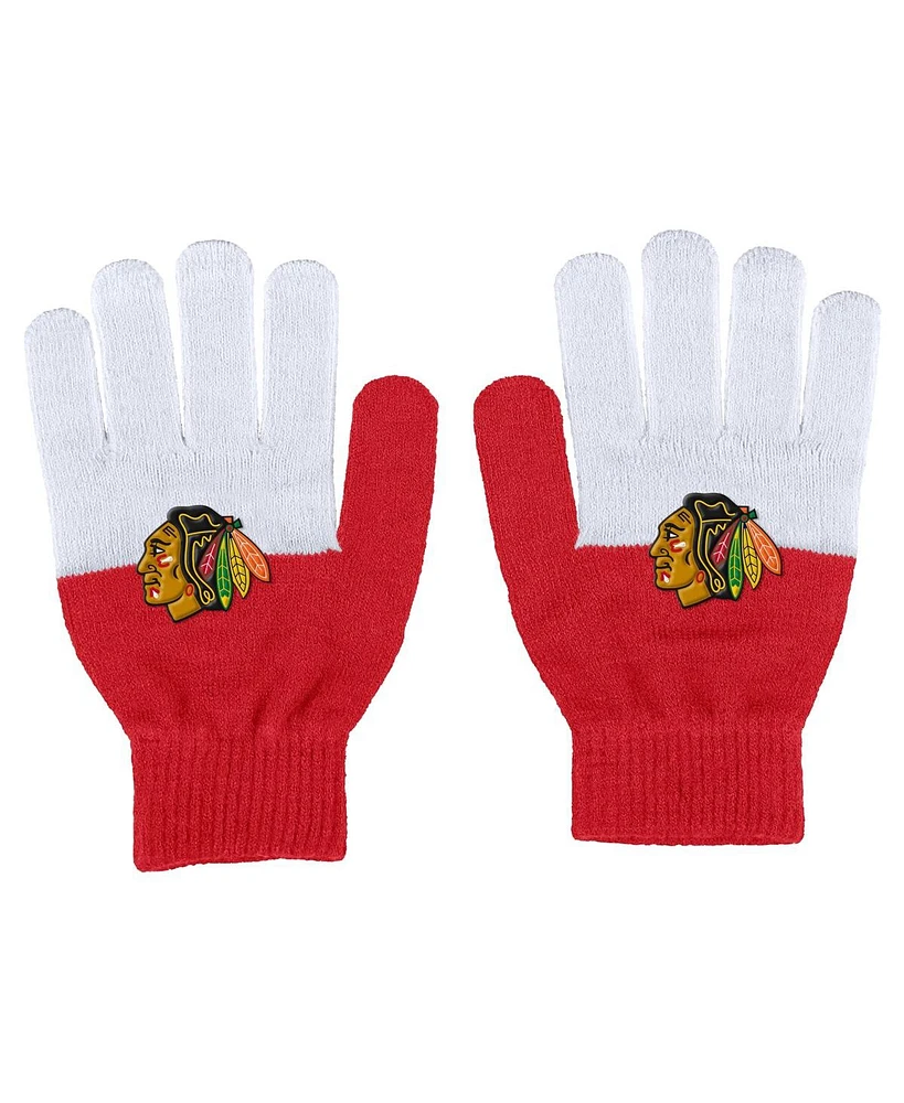 Women's Wear by Erin Andrews Chicago Blackhawks Color-Block Gloves