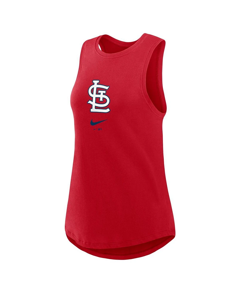 Women's Nike Red St. Louis Cardinals Legacy Icon High Neck Fashion Tank Top