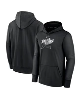 Men's Nike Black Tampa Bay Rays Authentic Collection Practice Performance Pullover Hoodie