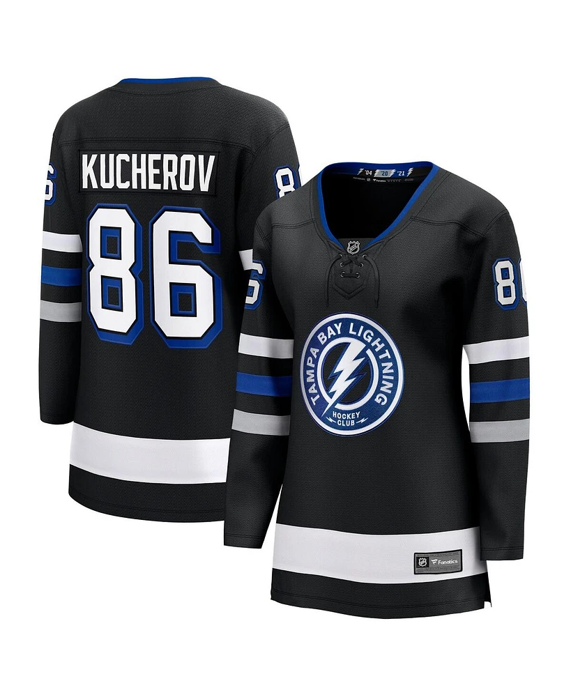 Women's Fanatics Nikita Kucherov Black Tampa Bay Lightning Alternate Premier Breakaway Player Jersey