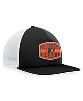 Men's Fanatics Black, White Philadelphia Flyers Foam Front Patch Trucker Snapback Hat