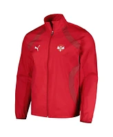 Men's Puma Red Serbia National Team 2024 Pre-Match Full-Zip Hoodie Jacket