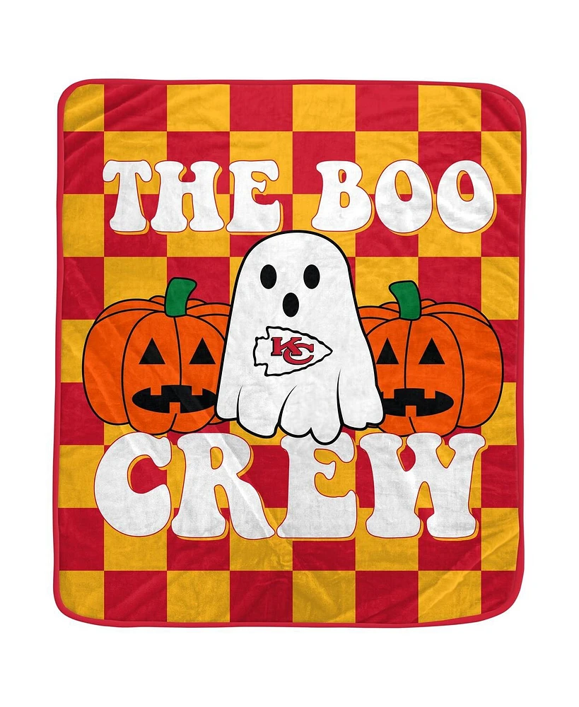 Kansas City Chiefs 50" x 60" Boo Crew Flannel Fleece Blanket