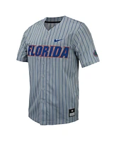 Men's Nike Gray Florida Gators Pinstripe Replica Jersey Full-Button Baseball