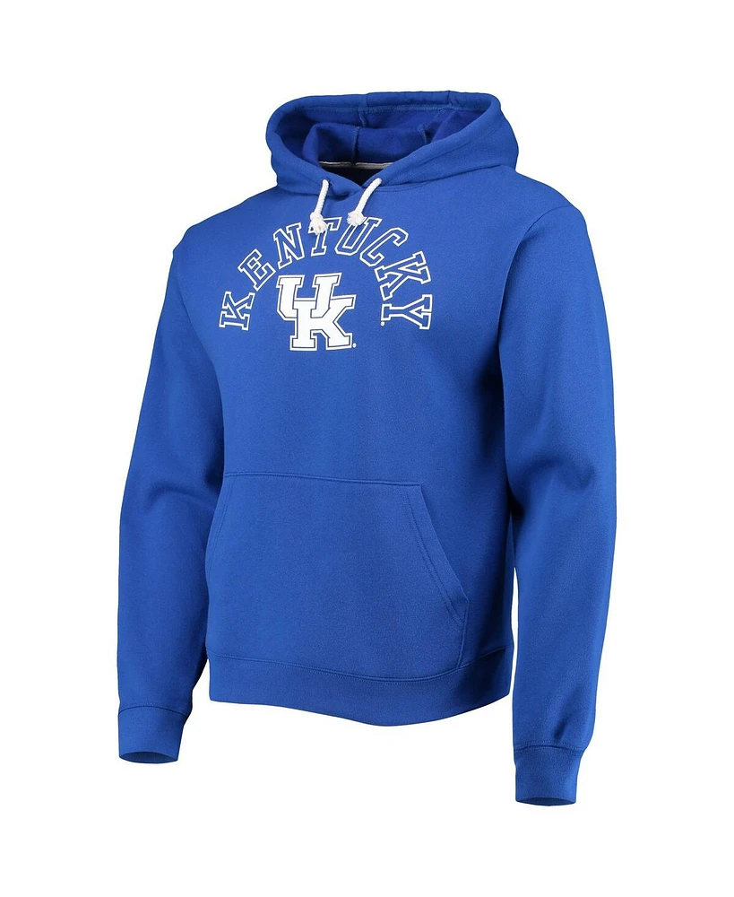 Men's League Collegiate Wear Royal Kentucky Wildcats Seal Neuvo Essential Fleece Pullover Hoodie