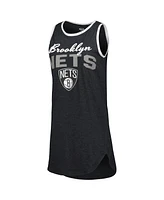 Women's Concepts Sport Black Brooklyn Nets Sleeveless Nightshirt