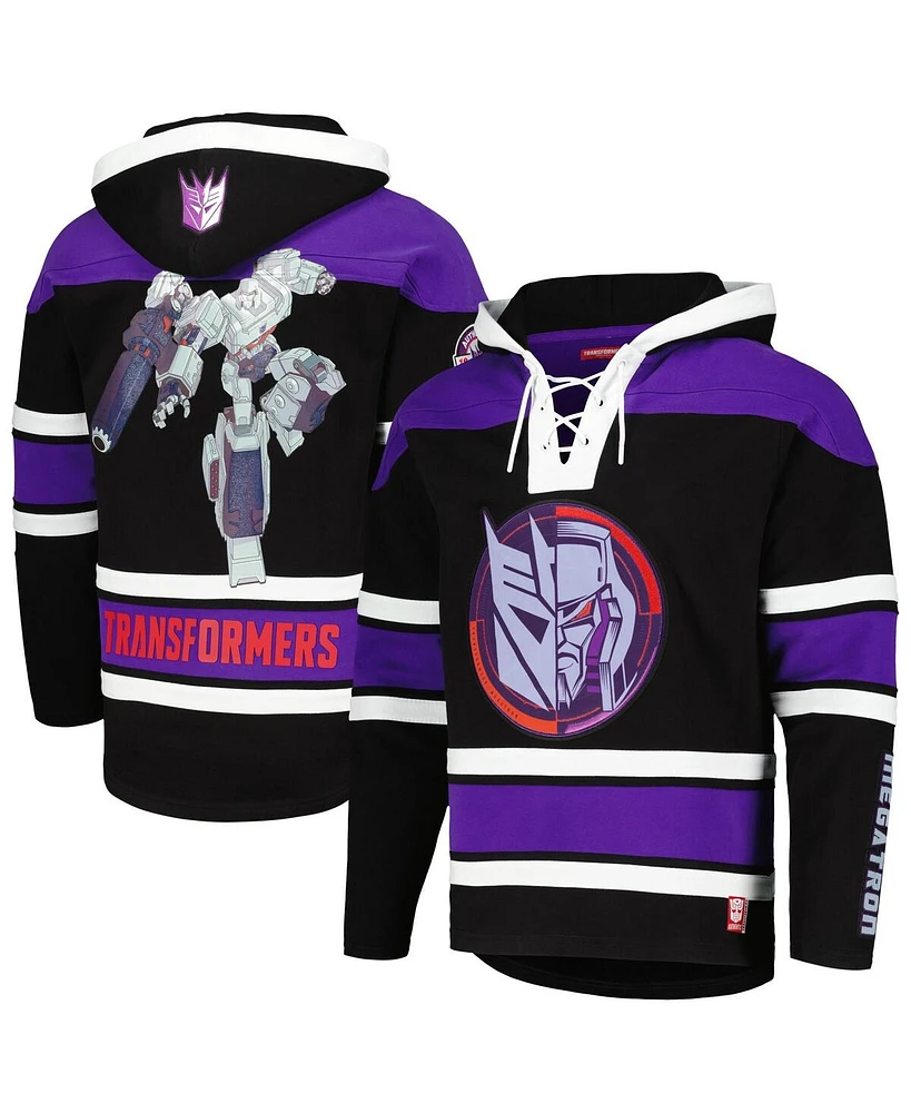 Men's Freeze Max Black Transformers Megatron Hockey Pullover Hoodie