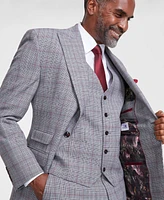 Tayion Collection Men's Classic-Fit Plaid Suit Jacket