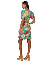 Adrianna by Papell Women's Floral-Print Wrap Dress