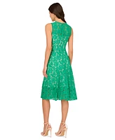 Adrianna Papell Women's Sleeveless Lace Midi Dress