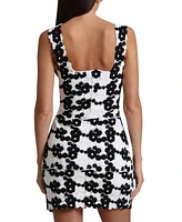 Avec Les Filles Women's Crocheted Mini Sheath Dress