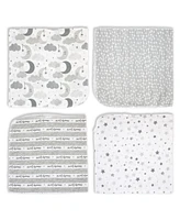 Tendertyme Baby Boys or Girls Sweet Dreams Receiving Blankets, Pack of 4