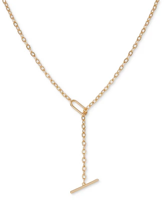 Guess Gold-Tone Crystal 36" Toggle Lariat Necklace