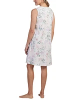 Miss Elaine Women's Pintucked Floral Nightgown