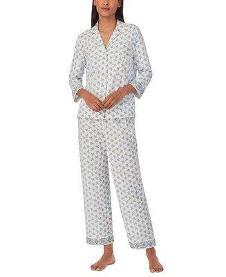 Lauren Ralph Women's 2-Pc. Floral Ankle Pajamas Set