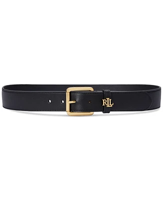 Lauren Ralph Women's Logo-Keeper Leather Belt